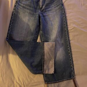 Madewell Blue Flare Wide Leg Jeans